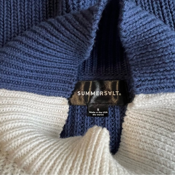 Summersalt The High Neck Sweater Vest Atlantic and white sand small - Picture 8 of 9